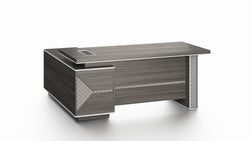 Nexus Executive Desk 1.8m -Dark Teak & Grey