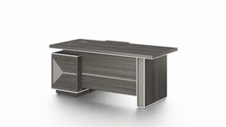 Nexus Executive Desk 1.8m -Dark Teak & Grey