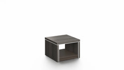 Nexus End Table 60cmX60cmX42cm- Dark Teak & Grey
