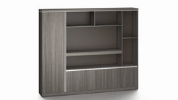 Nexus File Cabinet 3.2m -Dark Teak & Grey