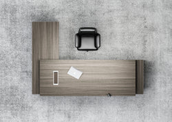Nexus Executive Desk 1.8m -Dark Teak & Grey