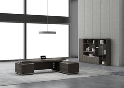 Nexus File Cabinet 3.2m -Dark Teak & Grey