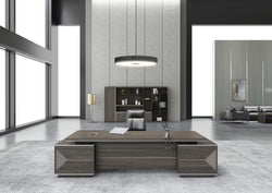 Nexus File Cabinet 3.2m -Dark Teak & Grey