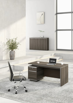 Nexus File Cabinet 2.0m -Dark Teak & Grey