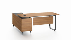 Chancellor Oak Executive Desk 1.8m -Golden Oak & Grey