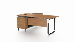 Chancellor Oak Executive Desk 1.8m -Golden Oak & Grey