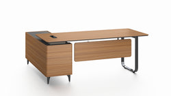 Chancellor Oak Executive Desk 2.0m -Golden Oak & Grey