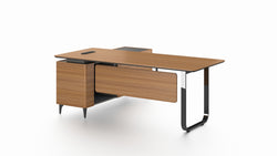 Chancellor Oak Executive Desk 2.0m -Golden Oak & Grey