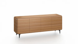 Majestic Oak Low File Cabinet 1.96m -Golden Oak & Grey