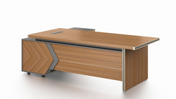 Oxford Executive Desk 2.4m -Golden Oak & Grey