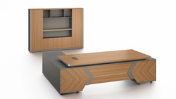 Oxford File Cabinet 2.4m -Golden Oak & Grey