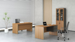 Oxford File Cabinet 1.2m -Golden Oak & Grey