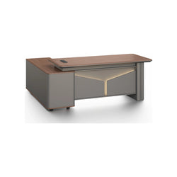 Imperium Executive Desk 2.0m -Walnut & Grey