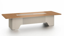 Ebony Boardroom Table 3.6m x 1.4m - Golden Oak & Grey