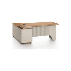 Ebony Executive Desk 1.8m -Golden Oak & Grey