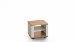 Ebony End Table 60cmX60cmX45cm- Golden Oak & Grey