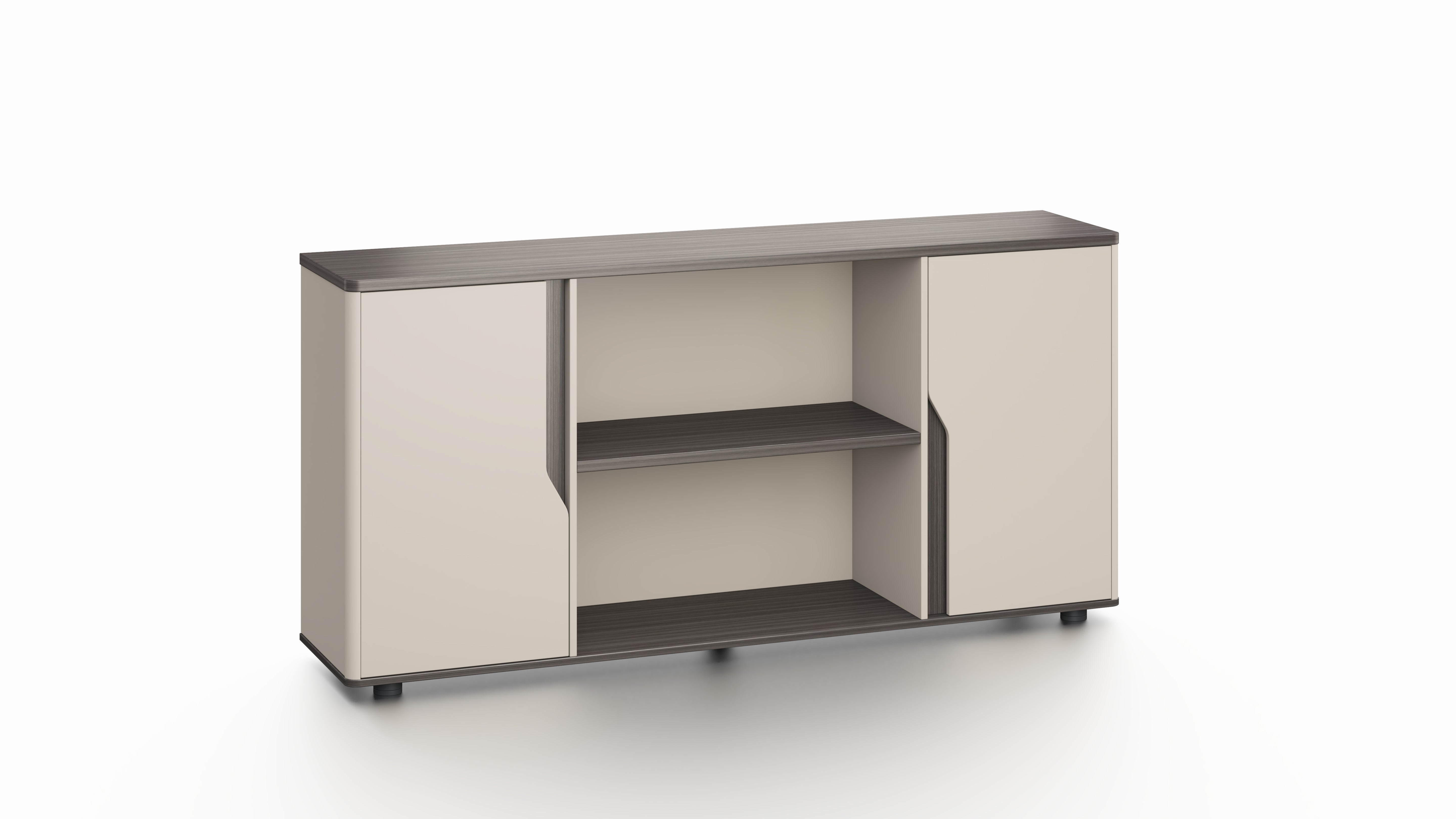 Phantom Storage Low Cabinet 1.8m – Ebony & Elegance Grey
