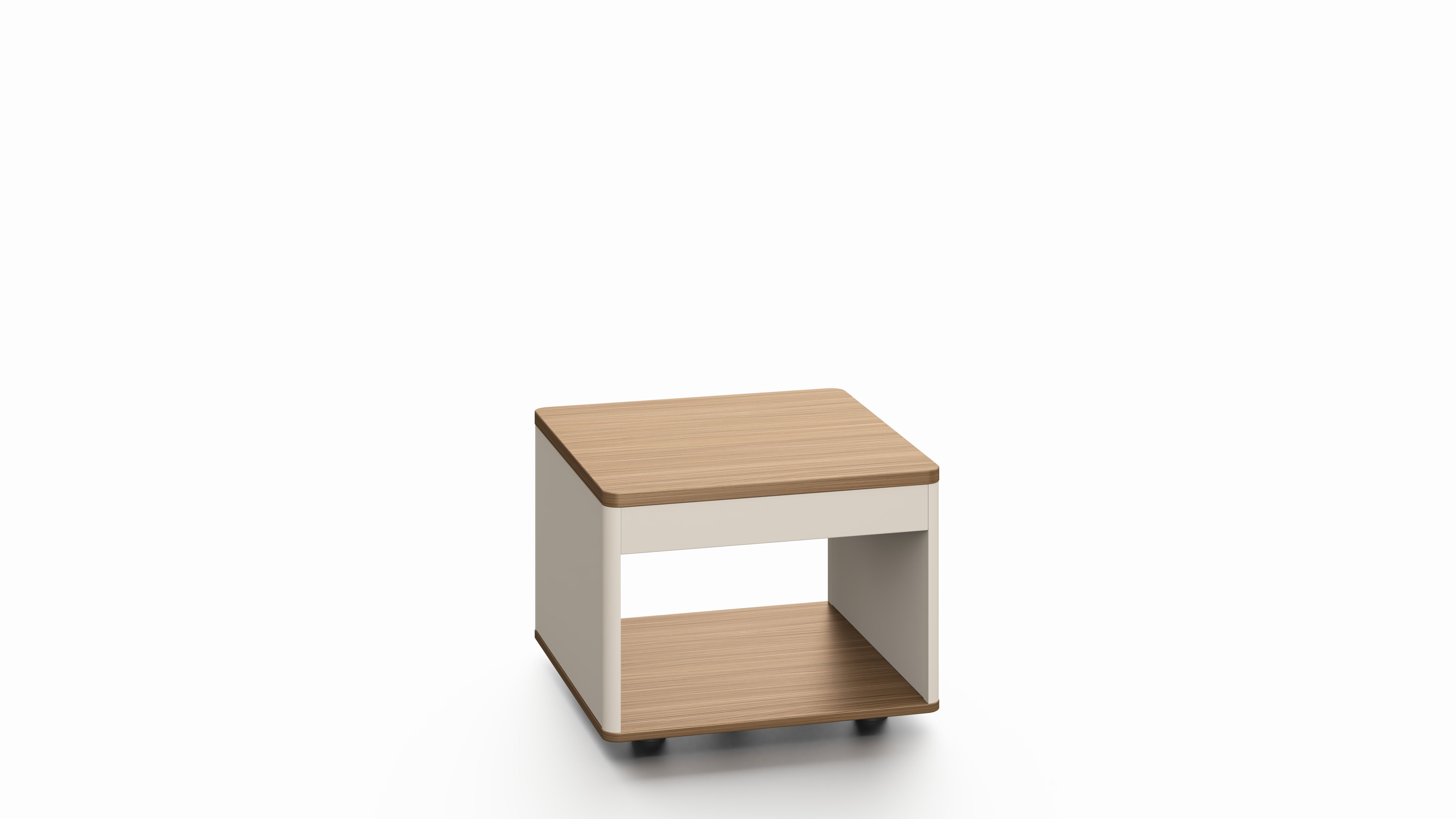 Flinders End Table 60cmX60cmX45cm – Walnut + Elegance Grey