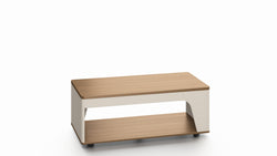 Flinders Coffee Table 120cmX60cmX45cm – Walnut + Elegance Grey