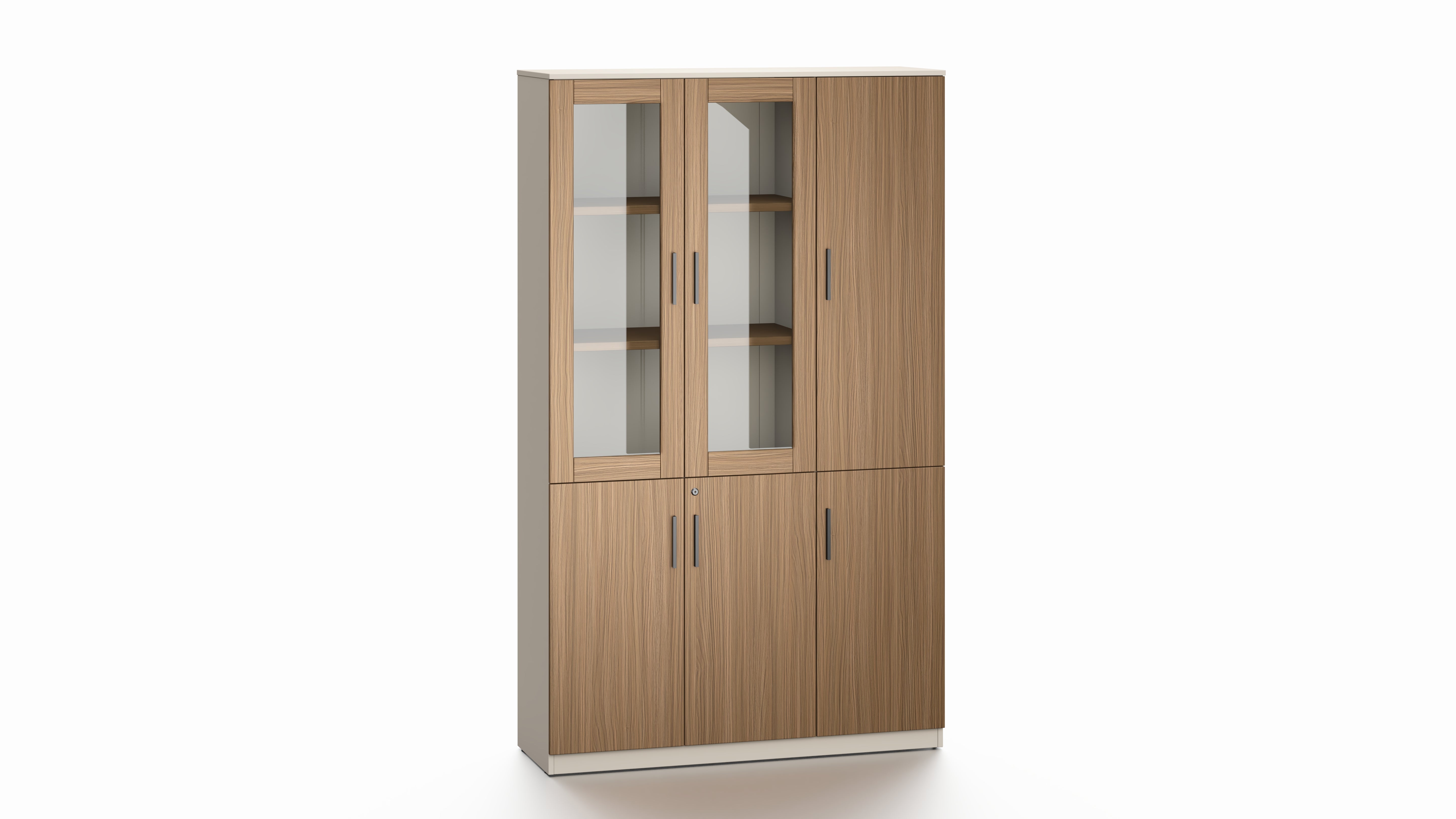 Flinders Storage Cabinet 1.2m – Walnut & Elegance Grey