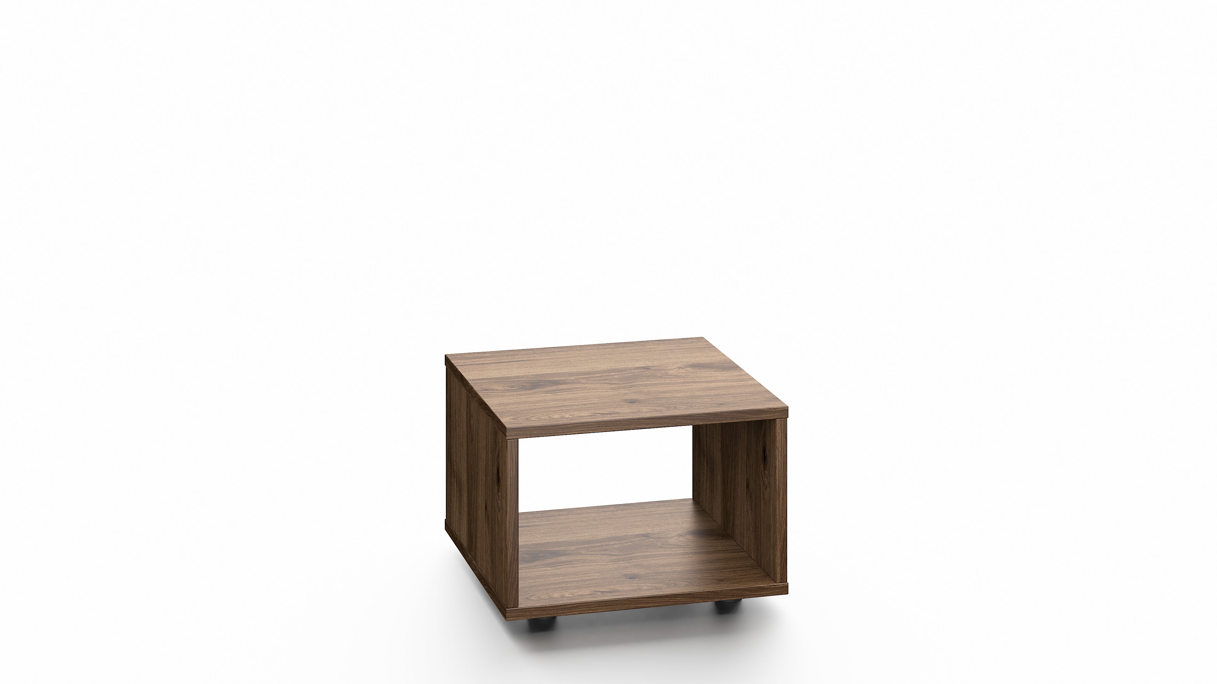 Empire End Table 60cmX60cmX45cm – Verge Walnut & Elegance Grey