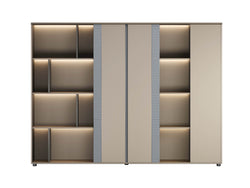 Milano File Cabinet 2.4m – Wooden Grain Finish