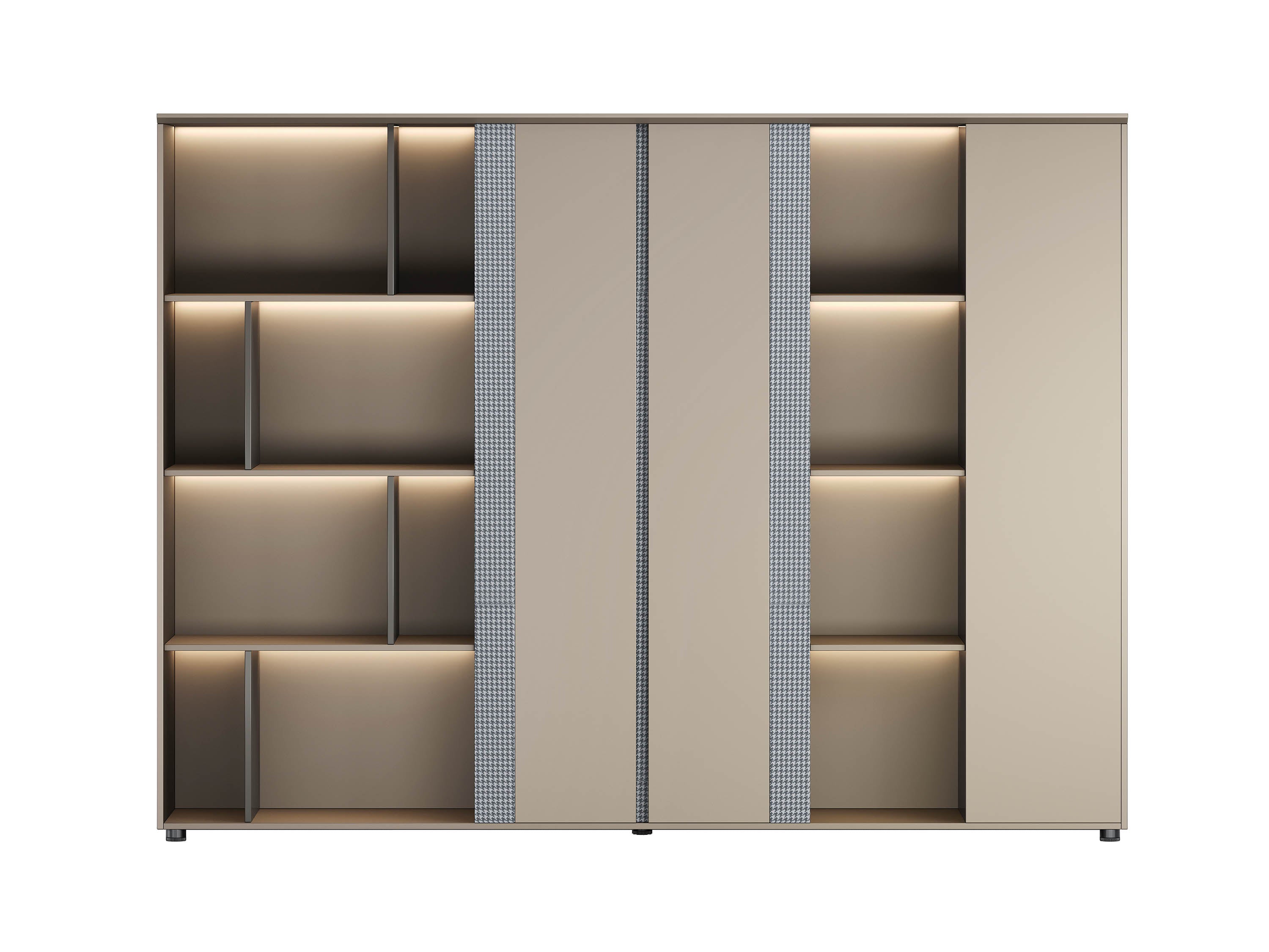 Milano File Cabinet 2.4m – Wooden Grain Finish