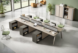 Milano Low File Cabinet 2m – Wooden Grain Finish