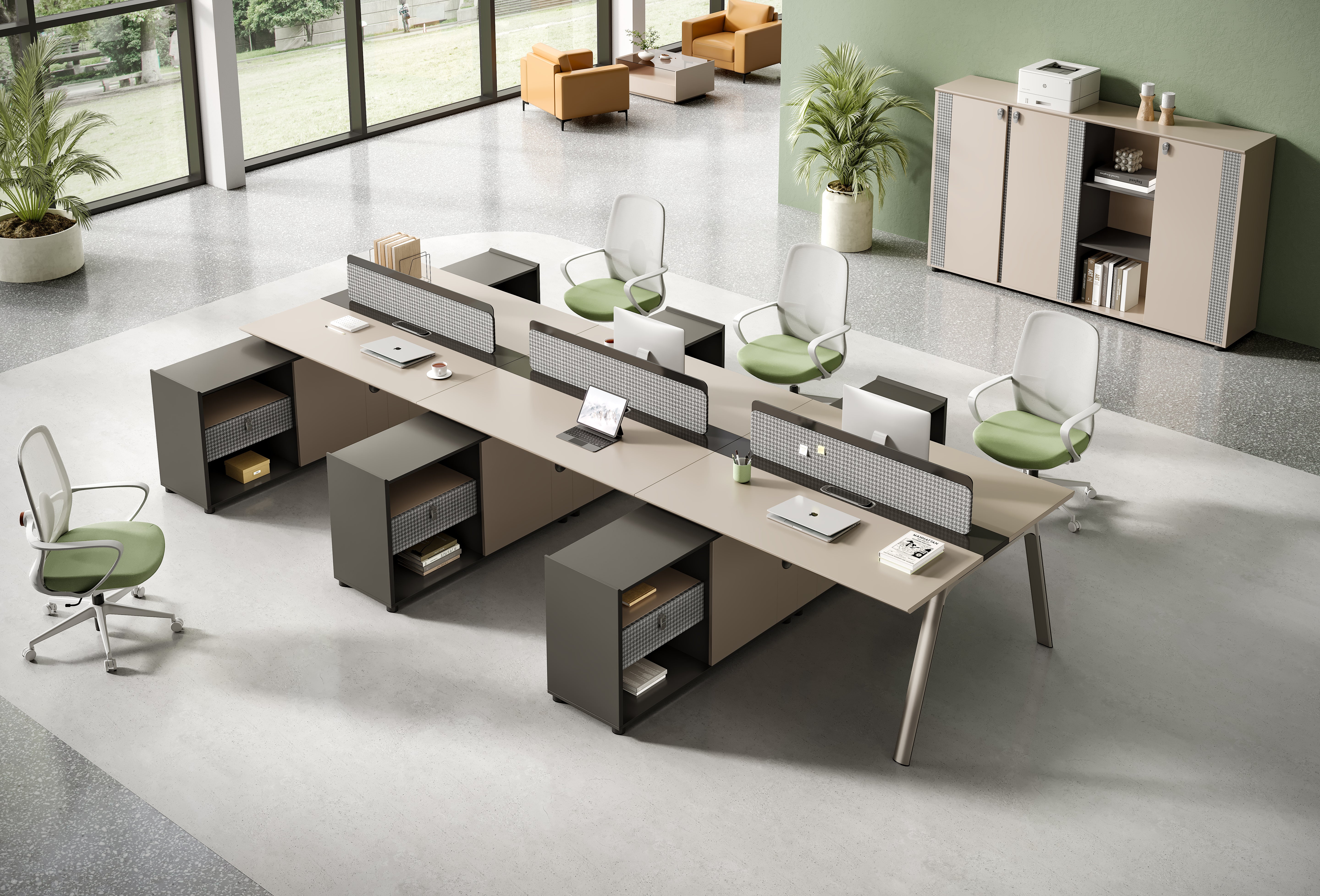 Milano Low File Cabinet 2m – Wooden Grain Finish