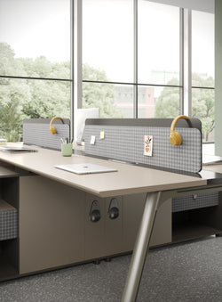 Milano 2 People Workstation 1.2m Extention – Wooden Grain Finish