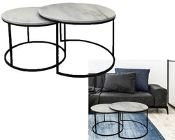 FC Enterprise Coffee Table Black Set of 2