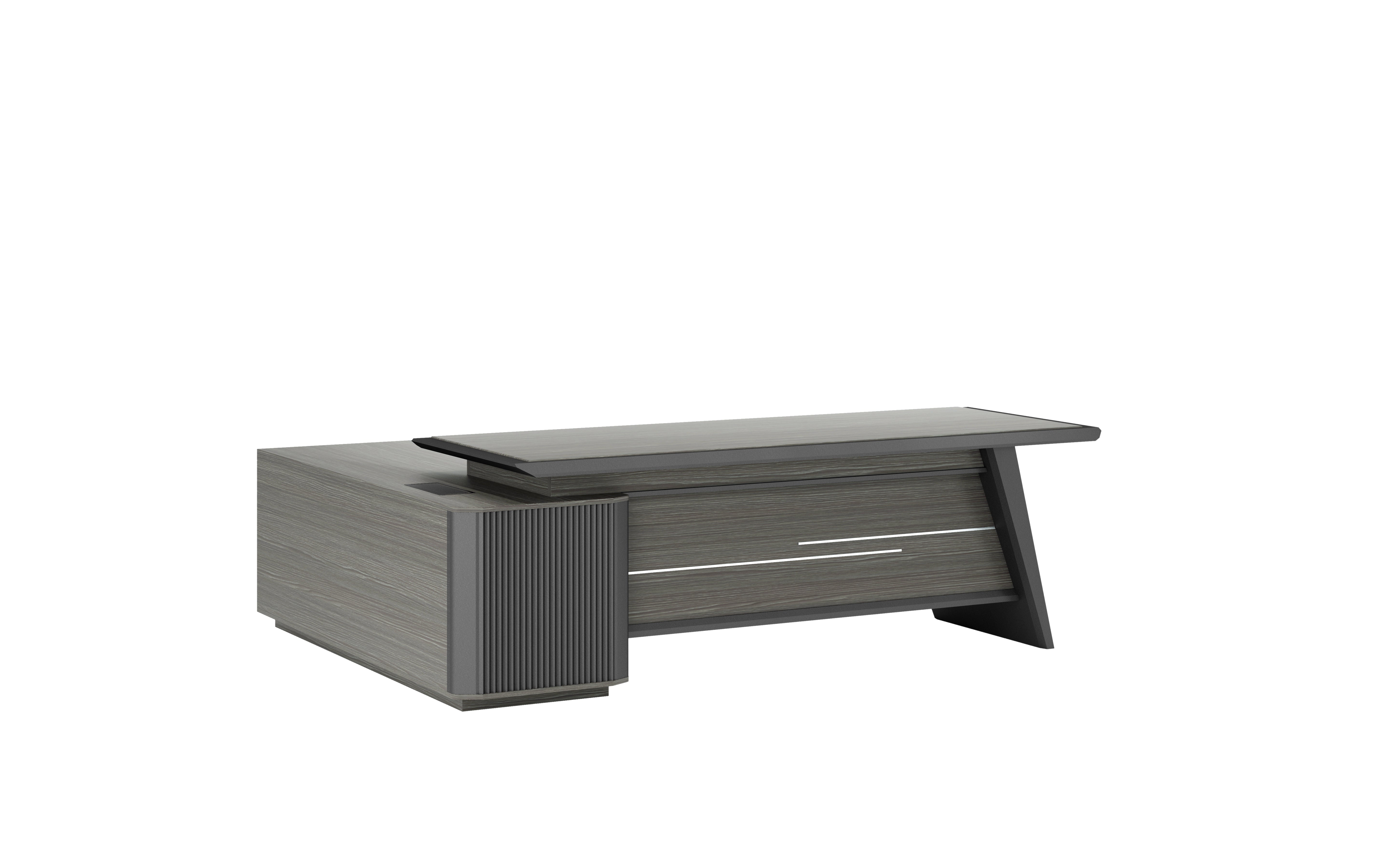 Wrestler Executive Desk 2.4m Right Return– Wooden Grain Finish