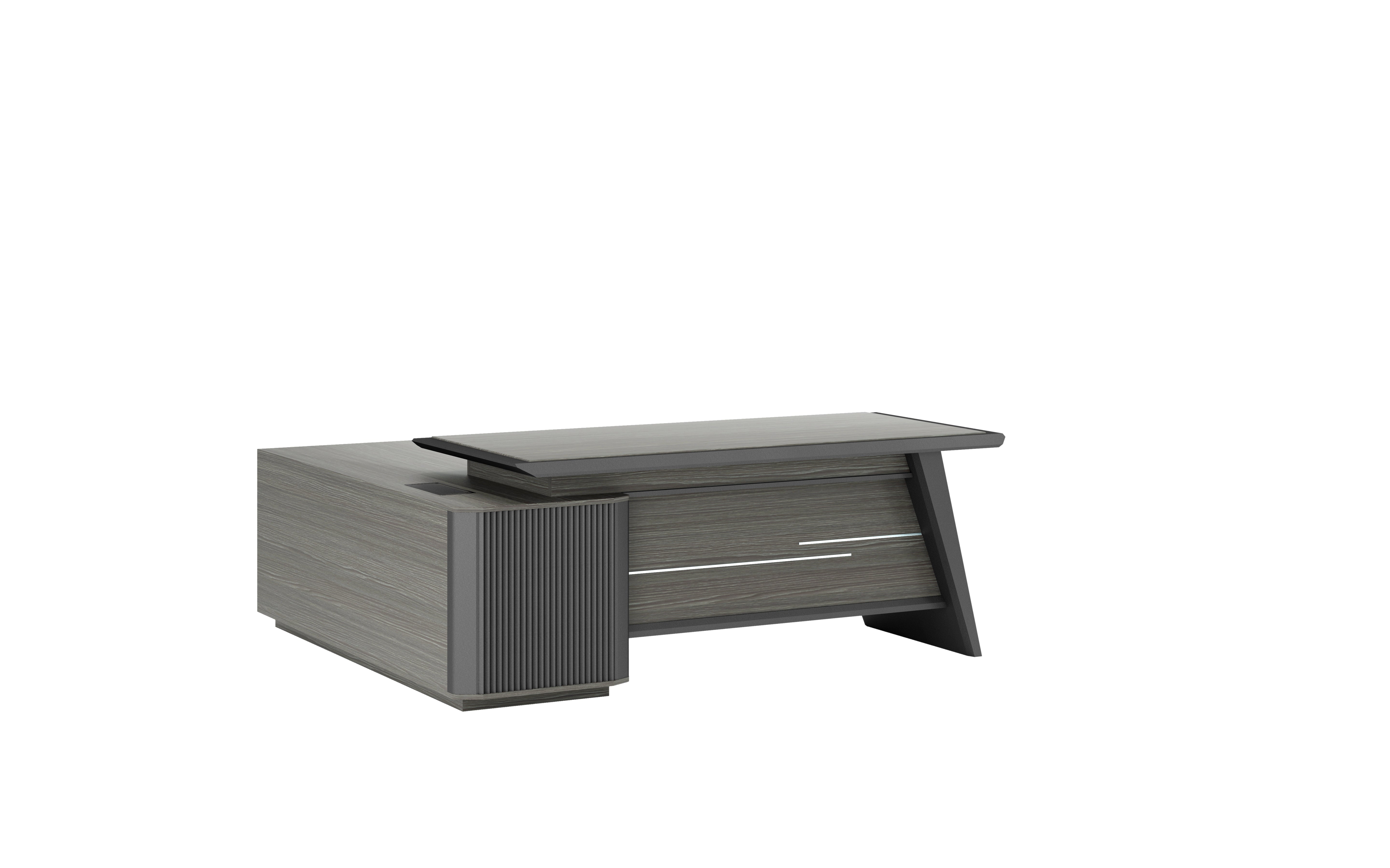 Wrestler Executive Desk 2m Left Return– Wooden Grain Finish