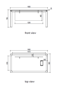 Nova Office Desk 1.6m -White & Grey