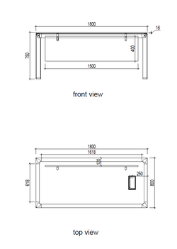 Nova Office Desk 1.8m -White & Grey