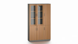 Oxford File Cabinet 1.2m -Golden Oak & Grey