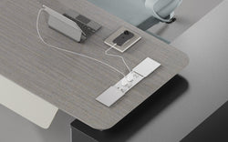 Raymond Executive Desk 1.8m – Wooden Grain Finish with Wire Management