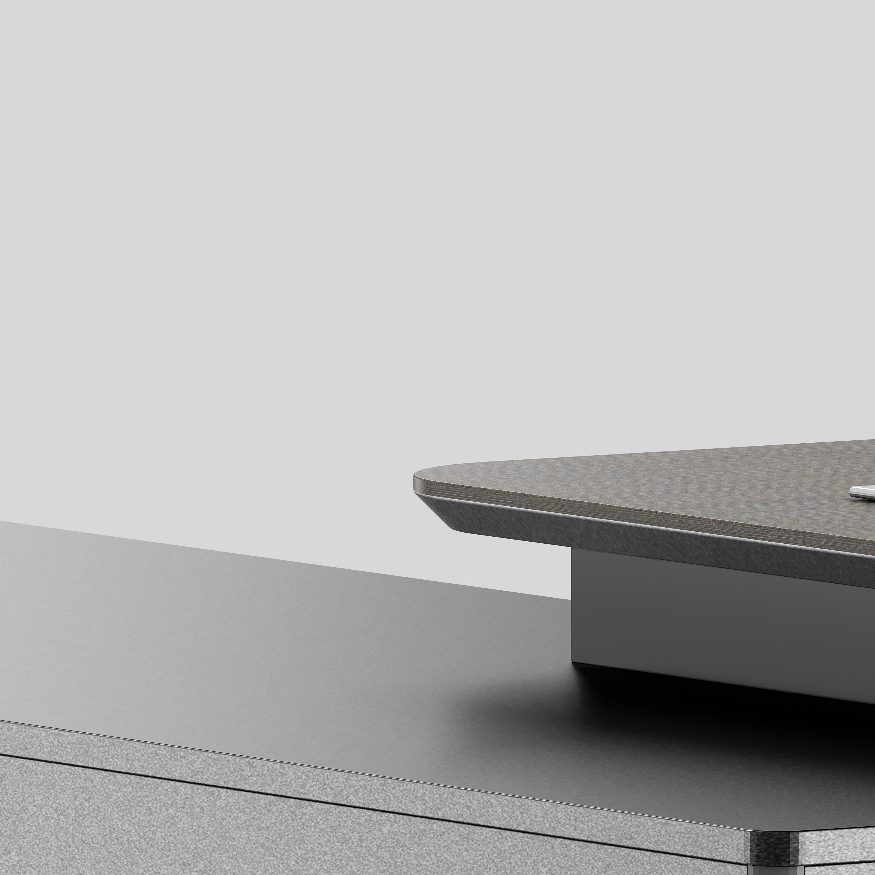 Raymond Executive Desk 1.8m – Wooden Grain Finish with Wire Management