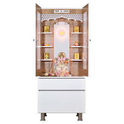 F C Wooden Mandir with doors 5' x 2'