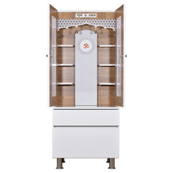 F C Wooden Mandir with doors 5' x 2'