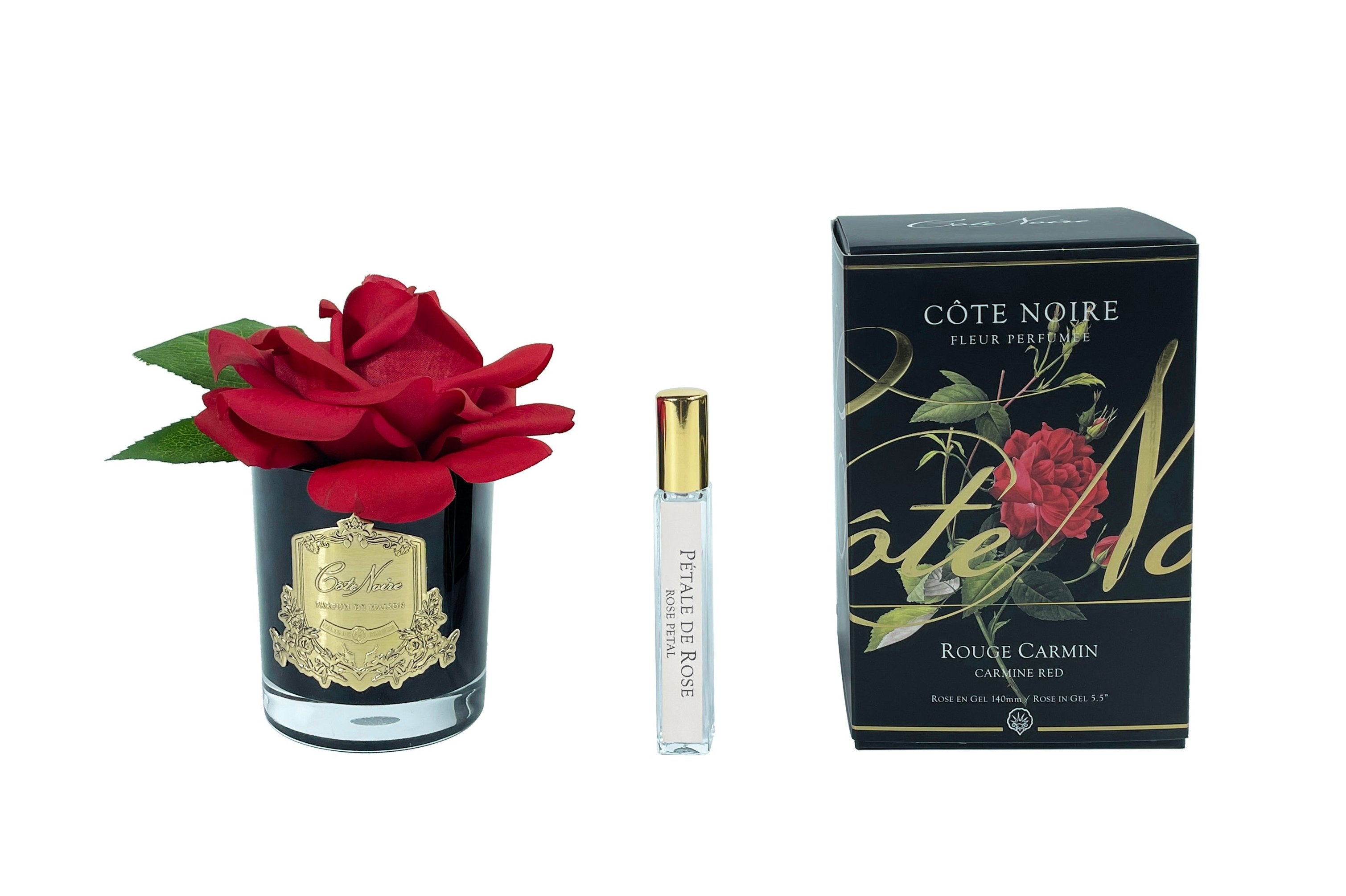 Cote Noire Perfumed Natural Touch Single Rose - Black - Red - GMRB04