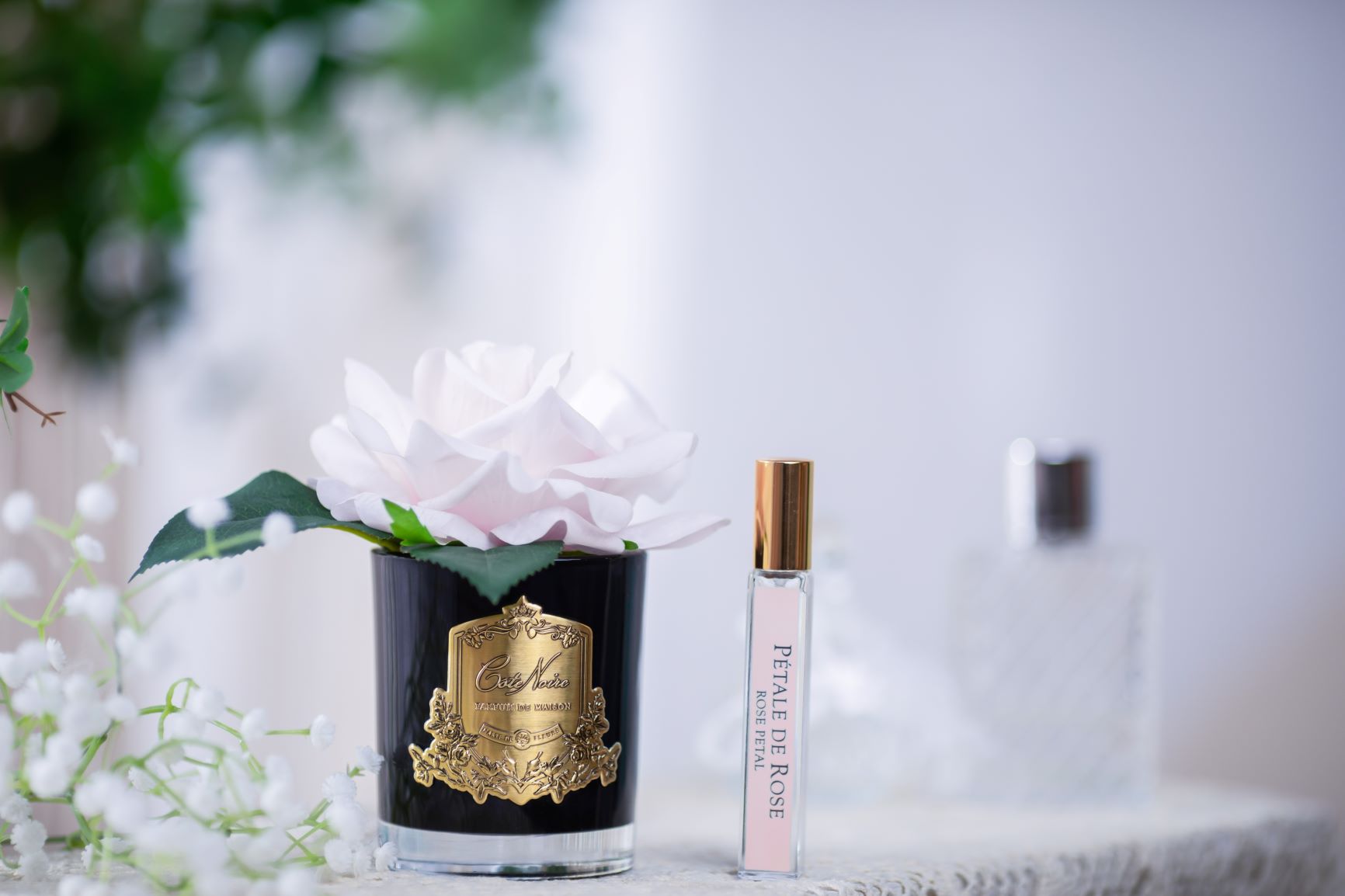 Cote Noire Perfumed Natural Touch Single Rose - Black - French Pink - GMRB06
