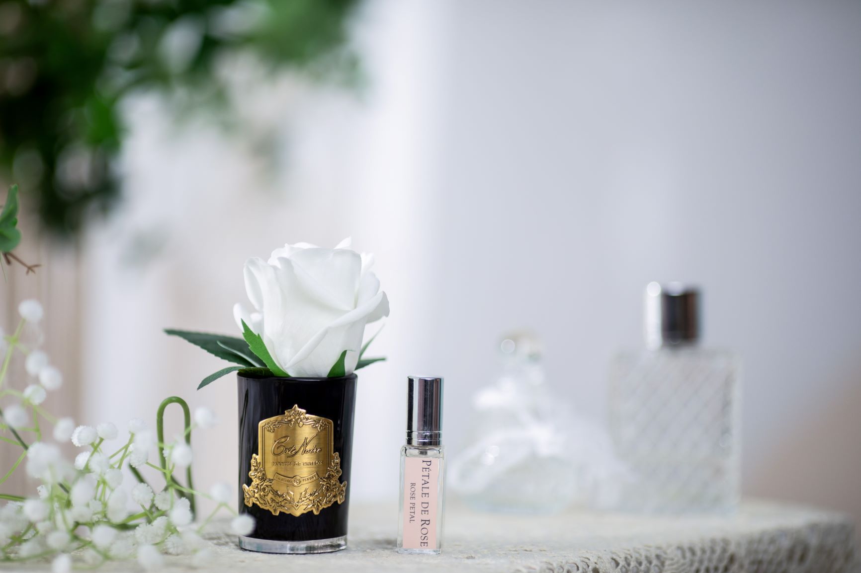 Cote Noire Perfumed Natural Touch Rose Bud - Black - White - GMRB41
