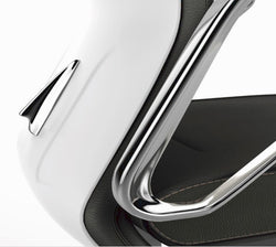Dustin Executive Leather Chair – Black & White | Leather & Aluminium