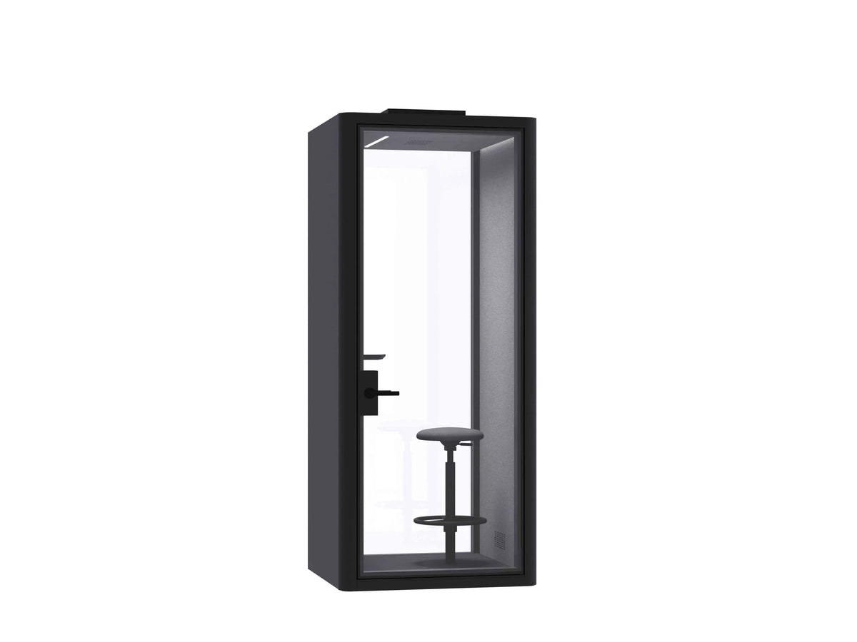 Deep Focus Acoustic Office Phone Booth – Black & White