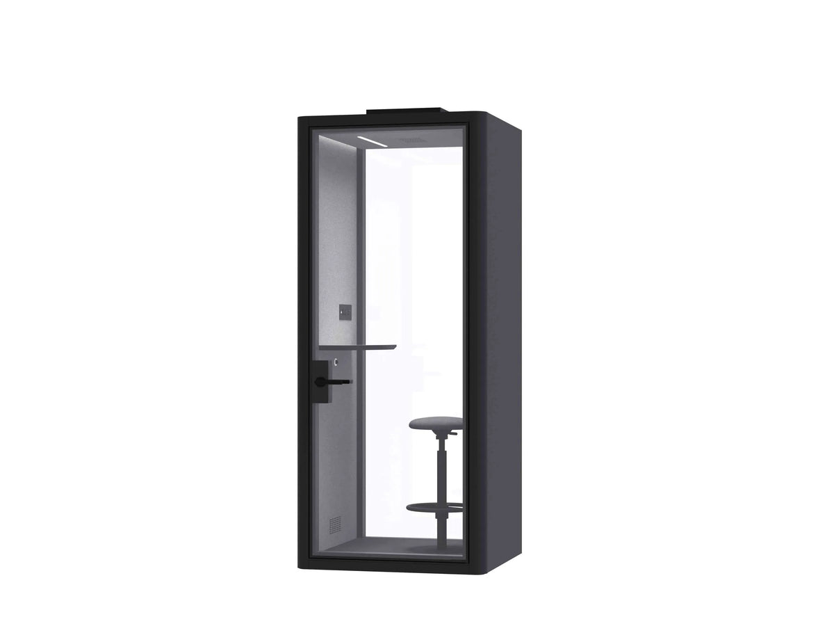 Deep Focus Acoustic Office Phone Booth – Black & White