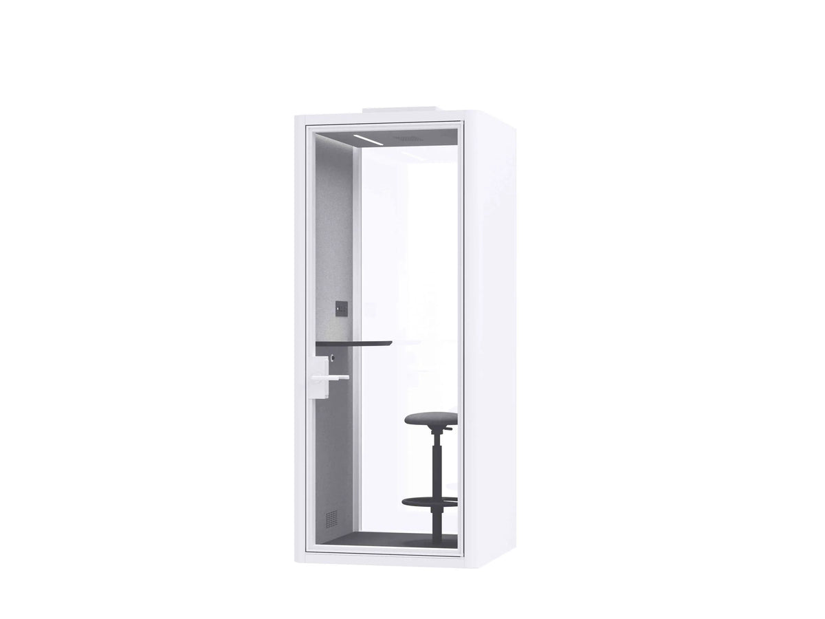 Deep Focus Acoustic Office Phone Booth – Black & White