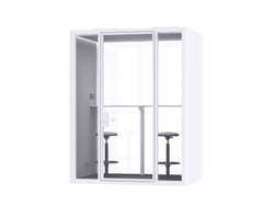 Deep Focus Acoustic Office Meeting Pod XL – Black & White