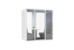 Deep Focus Acoustic Office Meeting Pod XXL Option B – Black & White