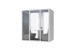 Deep Focus Acoustic Office Meeting Pod XXL Option B – Black & White
